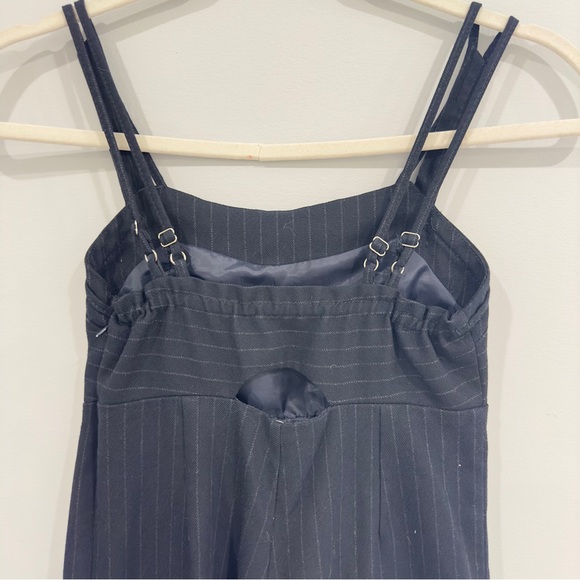 ZARA Kids Navy PINSTRIPE CORSET JUMPSUIT size 8 - Picture 5 of 6